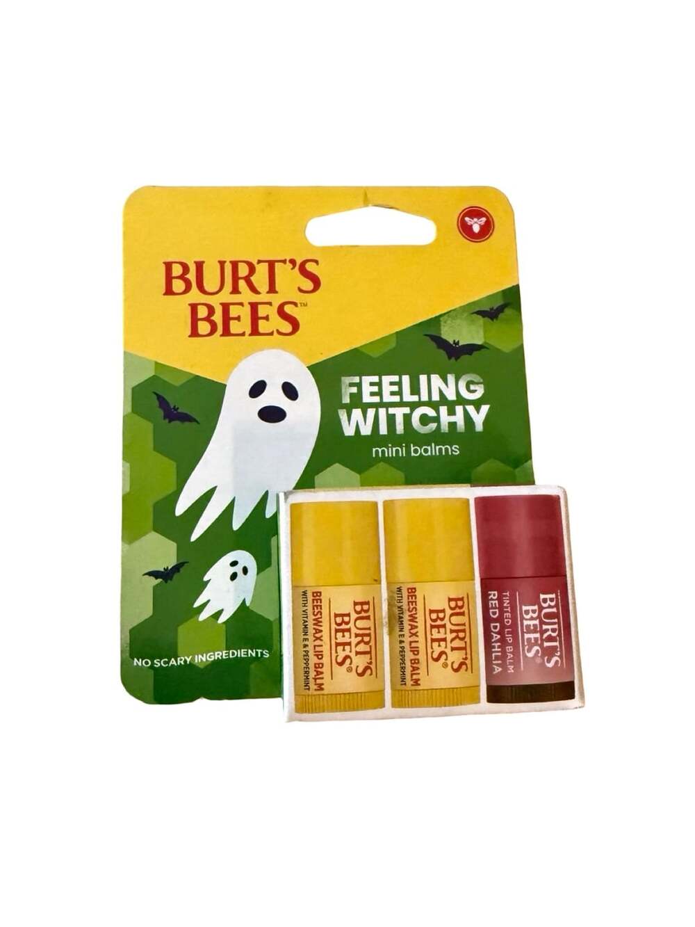 Burt's Bees Rare Seasonal Feeling Witchy Halloween Mini Lip Balms 3-Pack NIB